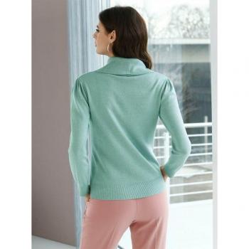 Unifarbener Wasserfallpullover für Damen
