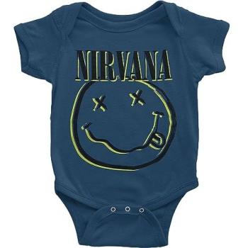 Nirvana Blue Inverse Grunge Smile Baby Grow (24m)