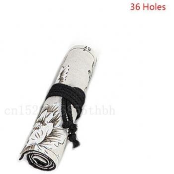 Peony Canvas Makeup Roll