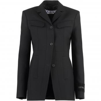Blazer nero donna in lana Off-White taglia 40