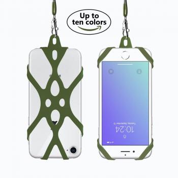 Handy Lanyard für iPhone X 8 7 6 S und Samsung Galaxy, Silikon Halter für Smartphones 4-6 Zoll