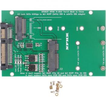 2,5 Zoll M.2 NGFF MSATA 2-in-1 SSD zu SATA III Schnittstelle