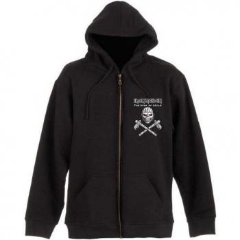 Sweat à capuche Iron Maiden Eddie Axe unisexe avec zip intégral et design au dos