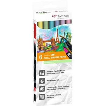 Tombow ABT Dual Brush 6C-2 Marker Set