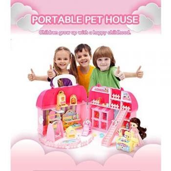 Casa Pet Shop Giocattolo con Bambolina e Accessori