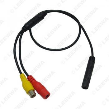 Automobile 4-Pin Male Connector Video Adapter for Reversing Camera