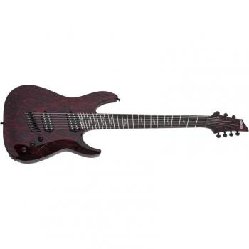 Schecter C-7 Ms Lune de Sang Argentée
