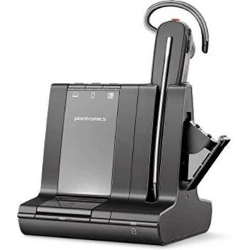 Plantronics DECT-Mono-Headset 'Savi W8245' konvertibel, mit Basisstation, Überkopfbügel + Nackenbügel und Ohrhaken, SoundGuard und Batterieladefach, Schwarz