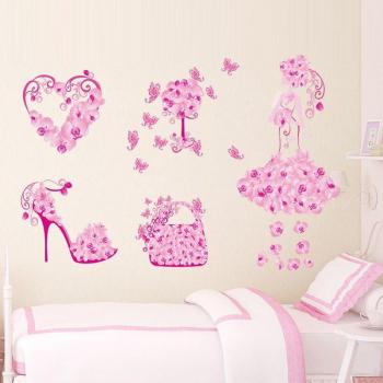 Unicorn Flower Wall Decal for Kids