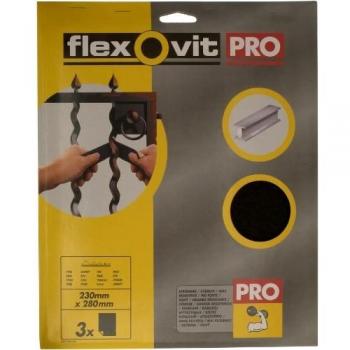 Flexovit Emery Cloth Sanding Sheets 230 x 280mm Fine 120G (3)