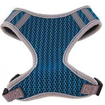 Harnais Chien en Tissu Mesh Bleu