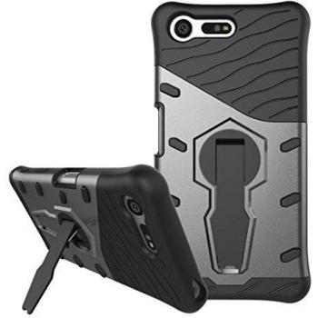 Cubierta Armor Negro para Sony Xperia X Compact con Giro 360°