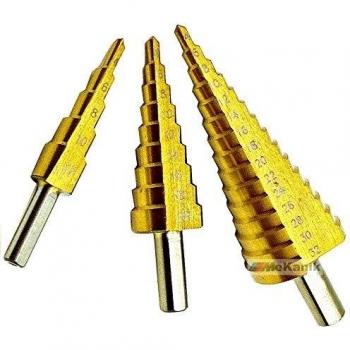 Brocas escalonadas HSS 4241 (4 a 32 mm) Toolzone DR387