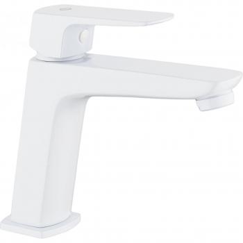 Monomando Marriot para Lavabo con Finura Blanca y Latón
