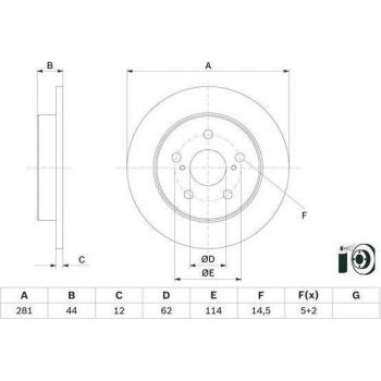 BOSCH Bremsscheibe 0 986 479 E91 hinten, voll