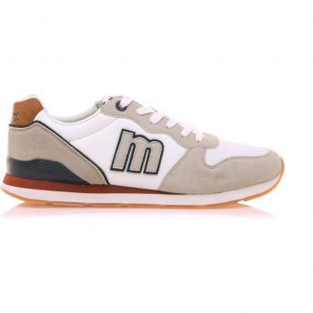 Zapatillas Mustang Joggo Hombre Blanco y Neutro