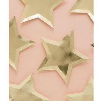 Platos de papel desechables con diseño de estrella