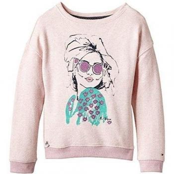 Sudadera Tommy Hilfiger Ferne BN HWK L/S para Niñas, Violett