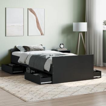 Vidaxl Bed Frame Black 90x200 cm