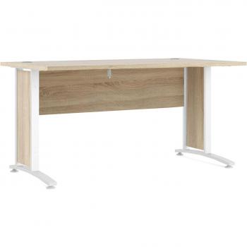 Oak Desk with White Legs