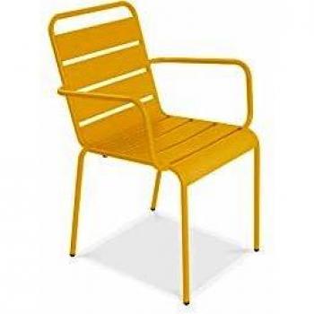 Palavas Fauteuil de Jardin en métal Jaune