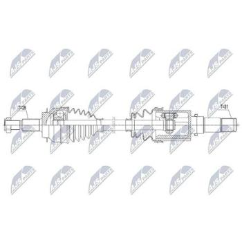 Arbre de propulsion NTY‑NPW‑MZ‑078