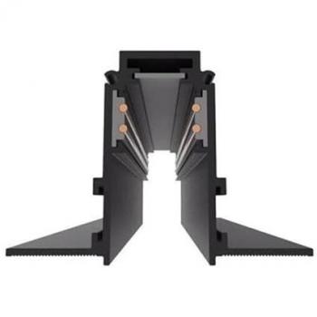 Carril Empotrado Magnético 48V 2m Negro