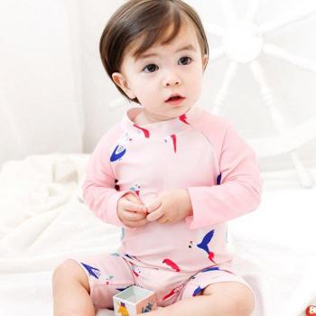 Pink Sunscreen Swim Suit for Kids