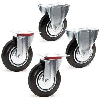 Wiltec Kit mobilité 4 roulettes – 160 mm, 130 kg