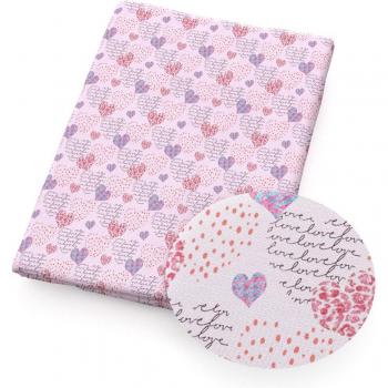 David 100% Cotton Love Heart Fabric 50x140cm