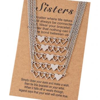 Collier Amitié Cœur 4 pièces