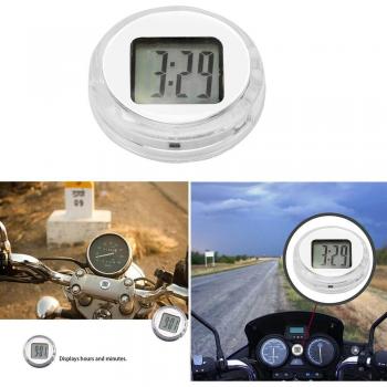 Reloj digital mini impermeable para motocicleta