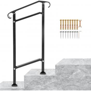 Barandilla de Hierro Forjado VEVOR Mophorn – Pasamanos para 1 o 2 Escalones