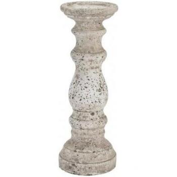 Support de Bougie Colonne 31cm Gris Hill Interiors
