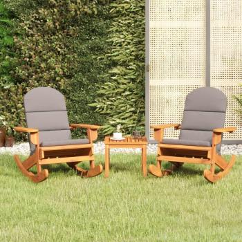 Kit Terrasse Adirondack 3 chaises bois d’acacia avec table pliante