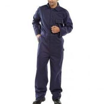 Beeswift Cotton Drill Boilersuit Navy Blue 34