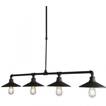 QAZQA Black Industrial Pendant Light with 4 Lasers
