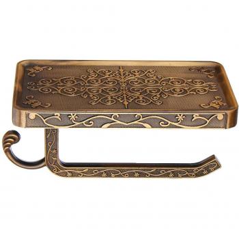 Antique Carved Zinc Alloy Bathroom Shelf Holder