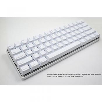 Vortex Poker 3 mechanische Tastatur – White Metal Chassis, Cherry MX Clear Switches, PBT Keycaps, QWERTZ ISO – kein Backlight