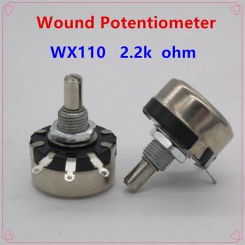 5pcs WX110(010) 2.2k Ohm Round Shaft Potentiometer