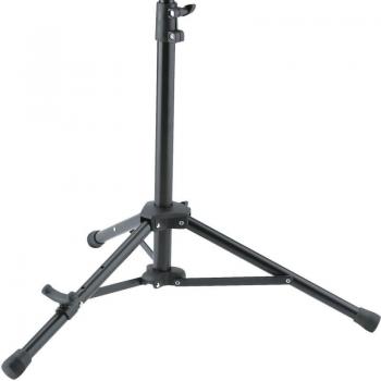 K&M Bariton-Saxophonständer 14410 – Schwarz, inkl. Halter für Sopransaxophon