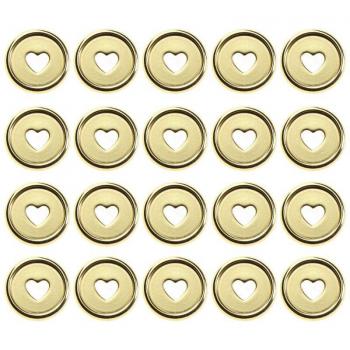 Loose Leaf Notebook Binding Rings with Heart Shape, 20 Pieces
