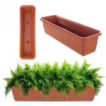 Kunststoff-Blumenkasten „Gelän“ – pflegeleicht, UV-beständig