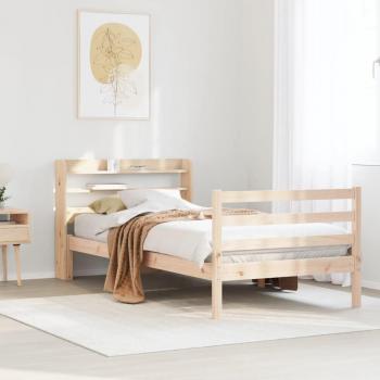 Estructura de Cama Madera Pino 100x200 con Cabecero Exclusivo
