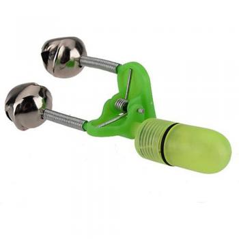 10pcs Twin Bells Fishing Rod Bite Alarm Light