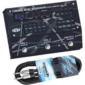Boss SDE-3000EVH Digital Dual Delay mit Kabel, Spar-Set