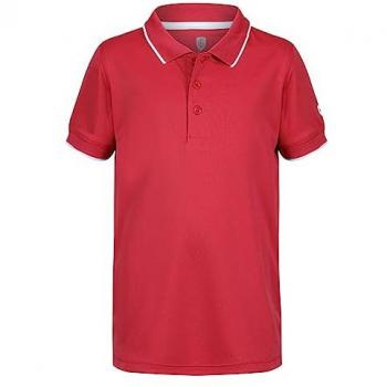 Island Green Boy’s Performance Stretch Polo Shirt, Red, Age 13