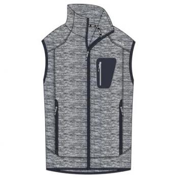 CMP Männer-Grau-Fleeceweste mit Jacquard-Muster, Größe 52