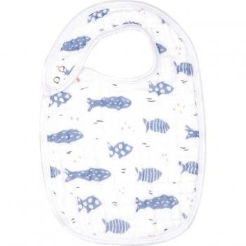 Bavoir Mousseline 3Lignes, Réglable Bouton‑pression
