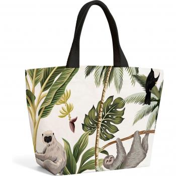 Warren Reed Tropical Sloths Shopping Bag